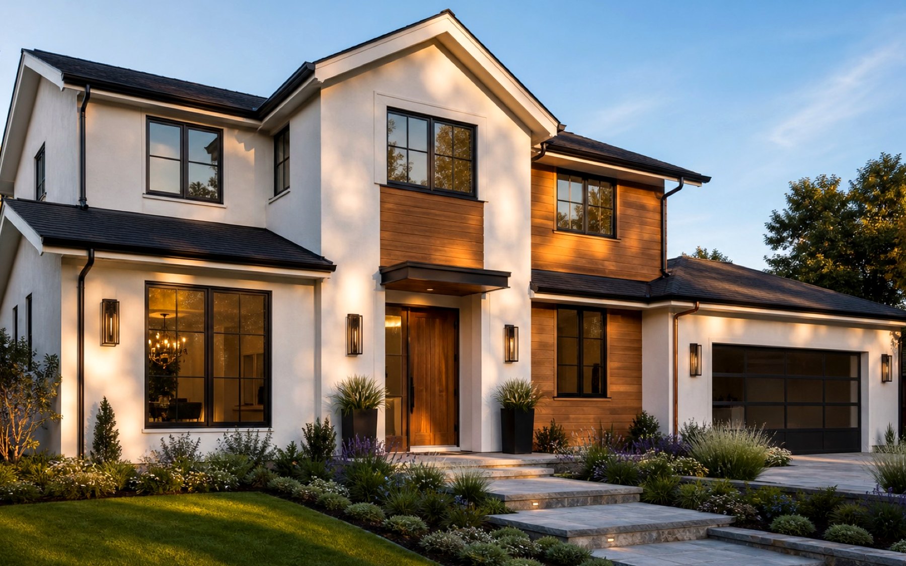 Modern two-story home design inspiration