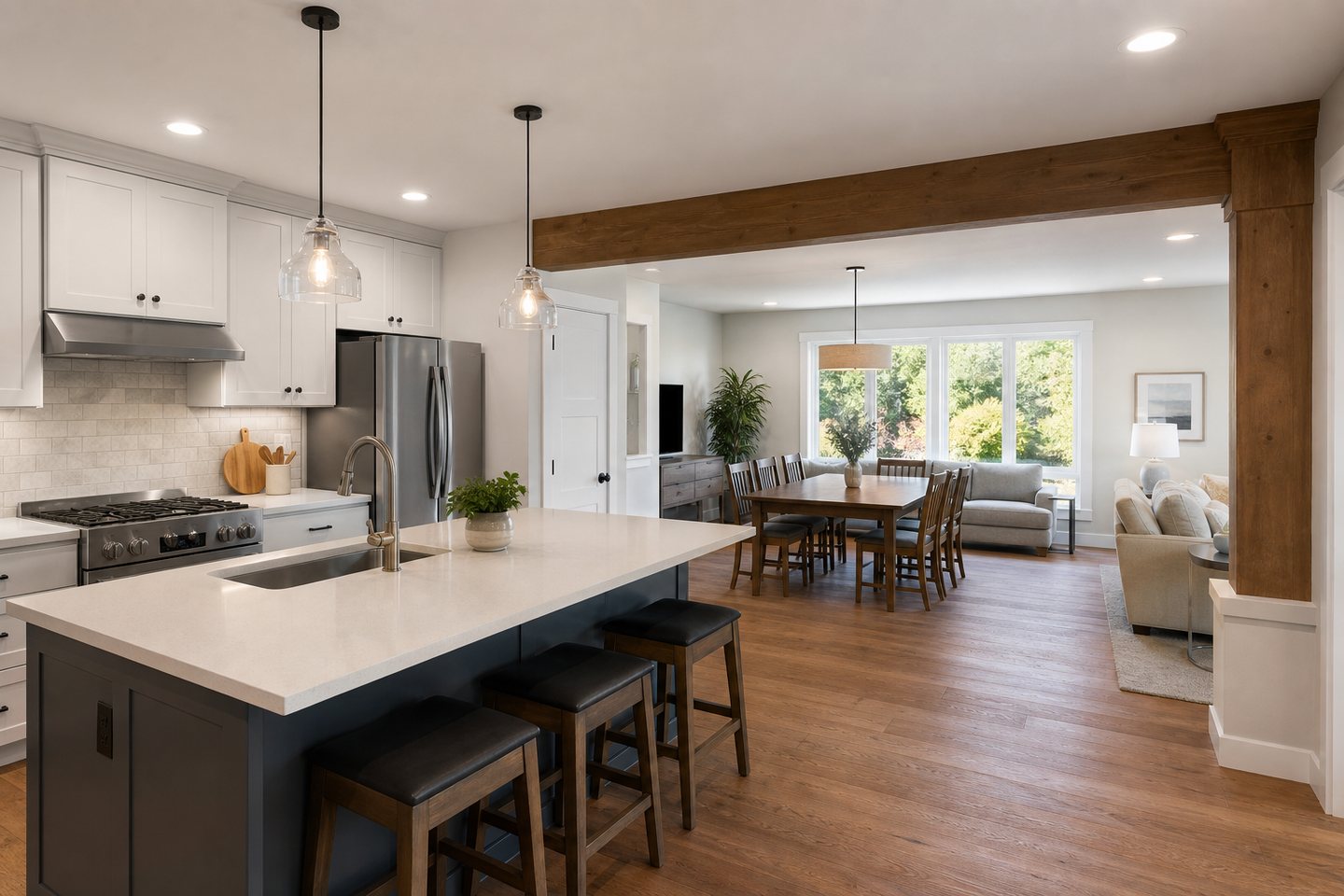 Open-plan kitchen design inspiration for Cupertino planning
