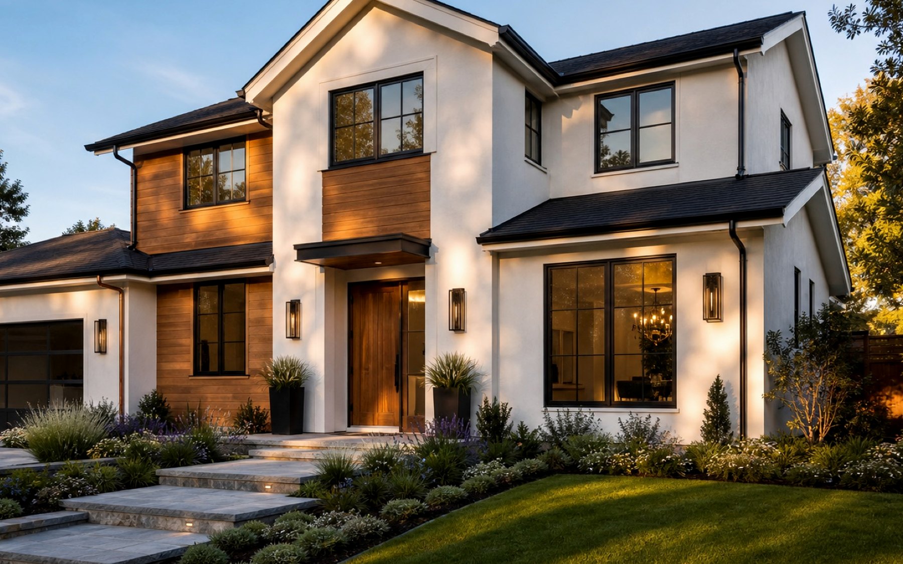 Modern two-story home design inspiration
